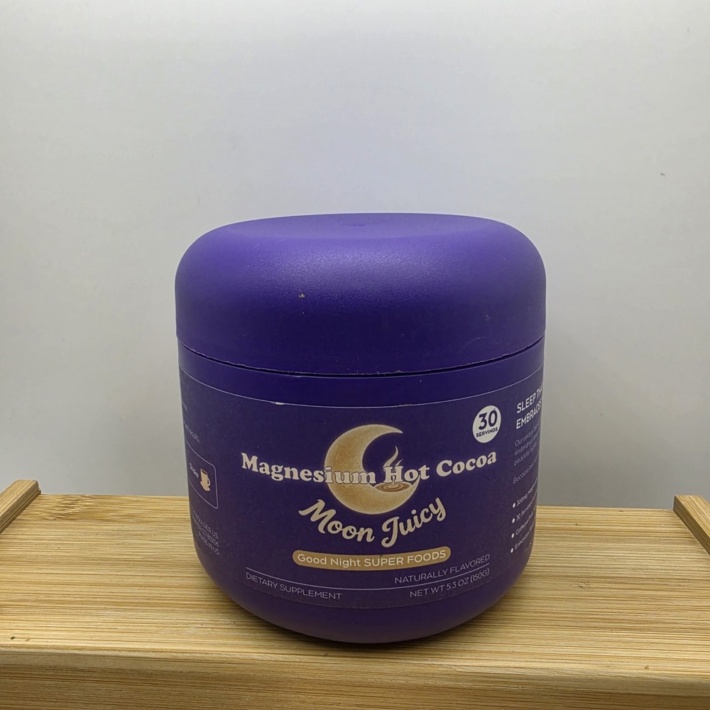 MOON JUICY Nighttime Sleep Hot Cocoa Mix Adults Natural Magnesium NEW Exp 11/28